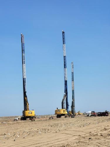 4-29-24-Three-rigs-installing-wick-drains-in-the-east-side-of-Parcel-B1